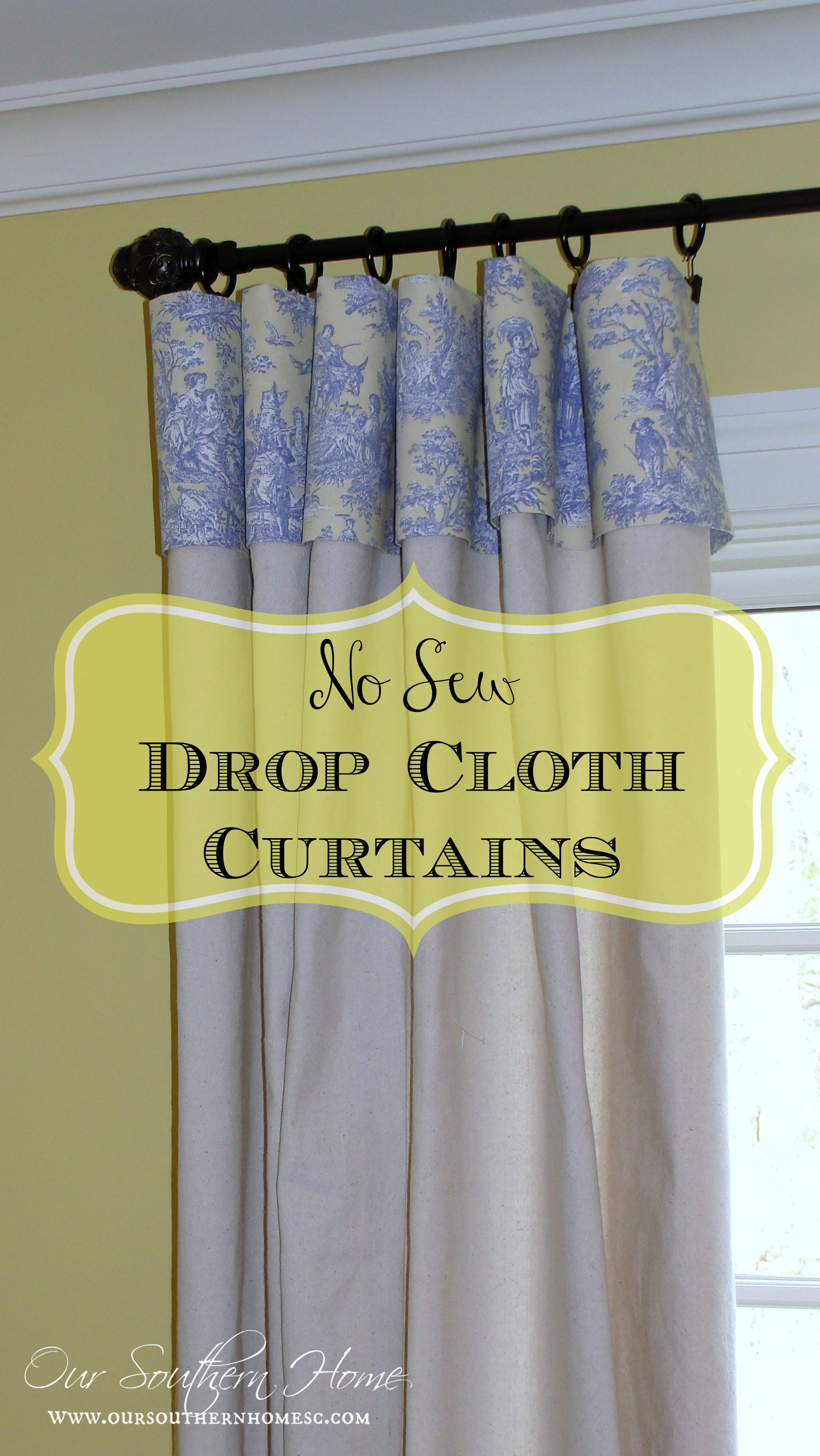 Making No-Sew Bedroom Curtains With Fabric And Hem Tape