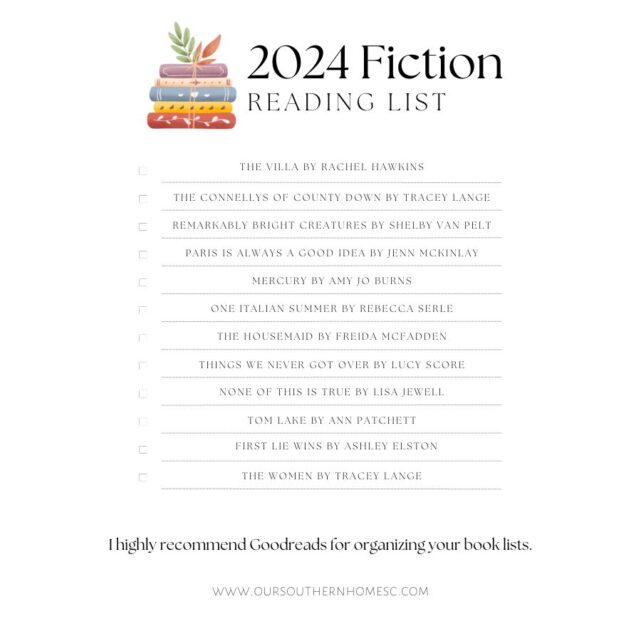2024 Fiction Reading List