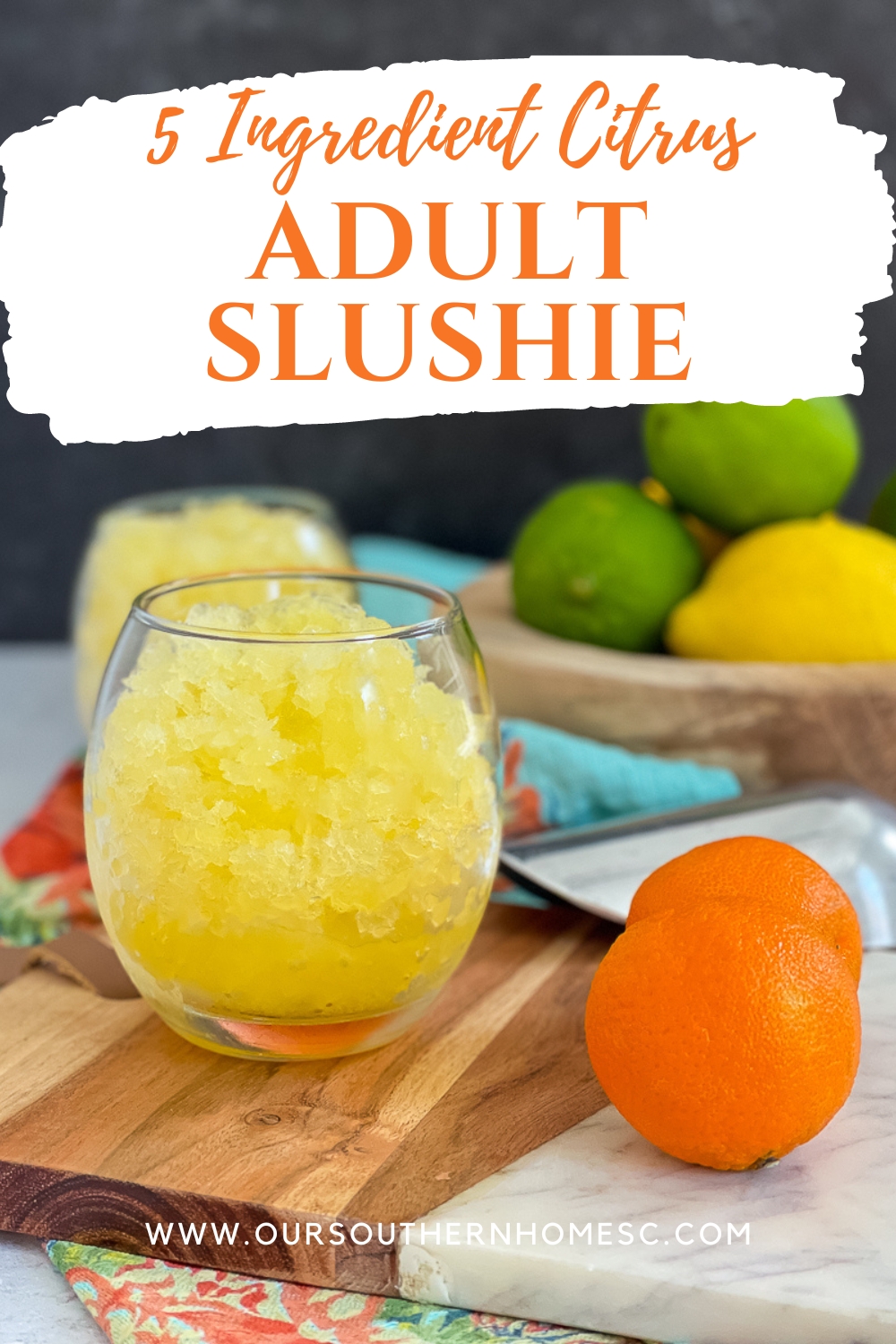 slushie cocktail with text overlay