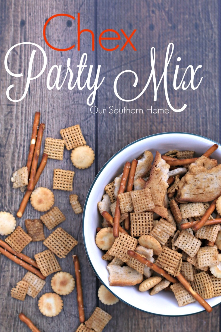 Simple recipe for via Our Southern Home for your Chex Party Mix recipe #ad #mixexchangelove