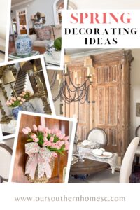 collage of spring decor