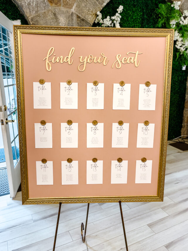 How to Create a Framed Wedding Seating Chart