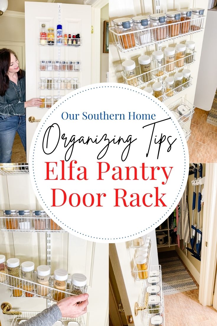Elfa Classic White Walk-In Pantry with Door & Wall Rack
