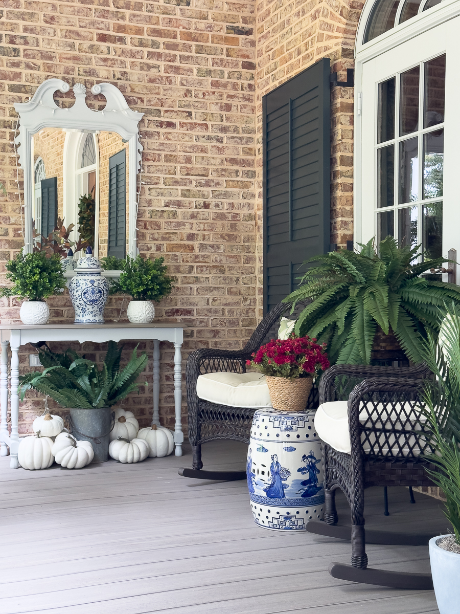 fall porch seating