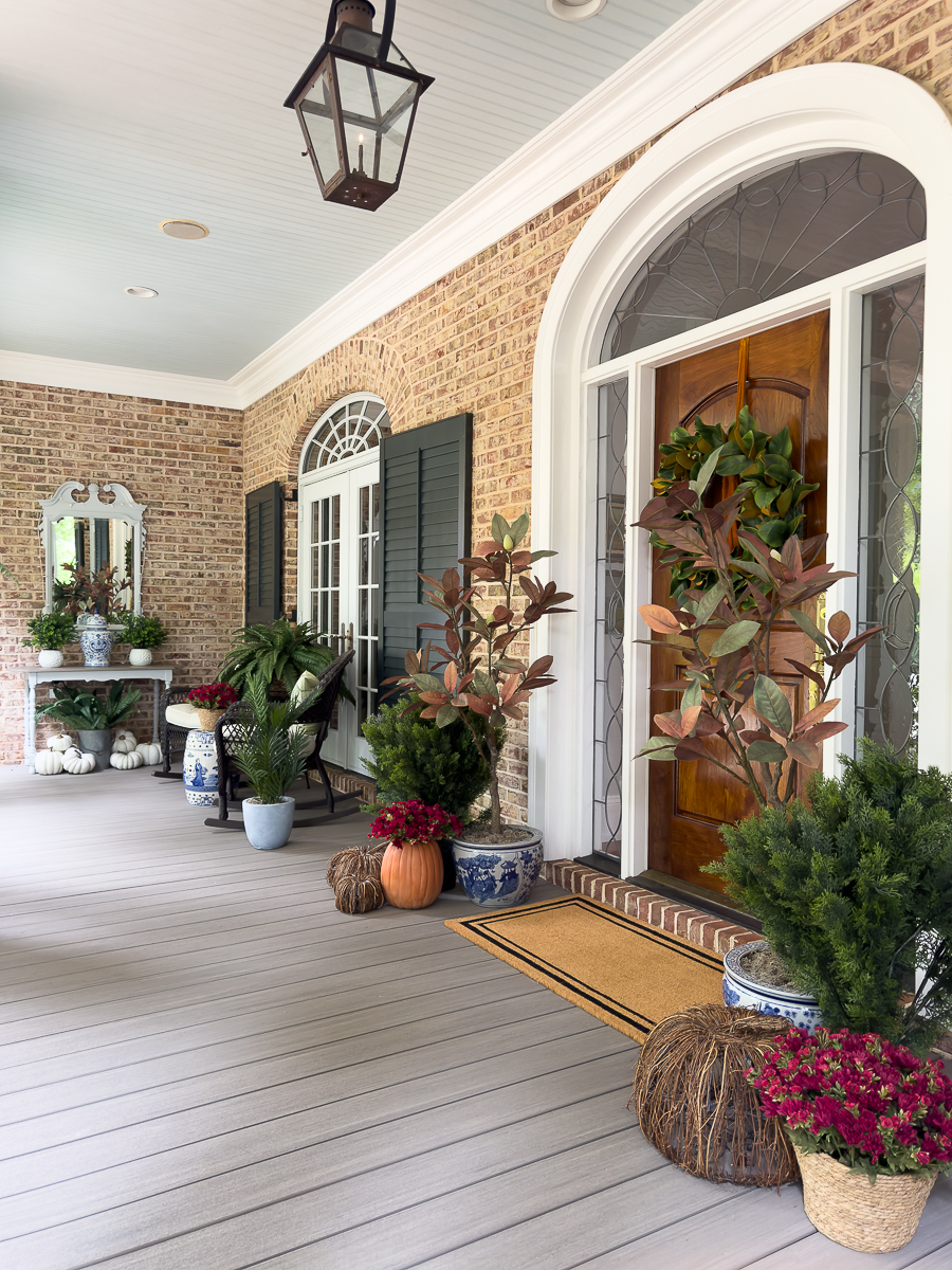 cozy fall porch