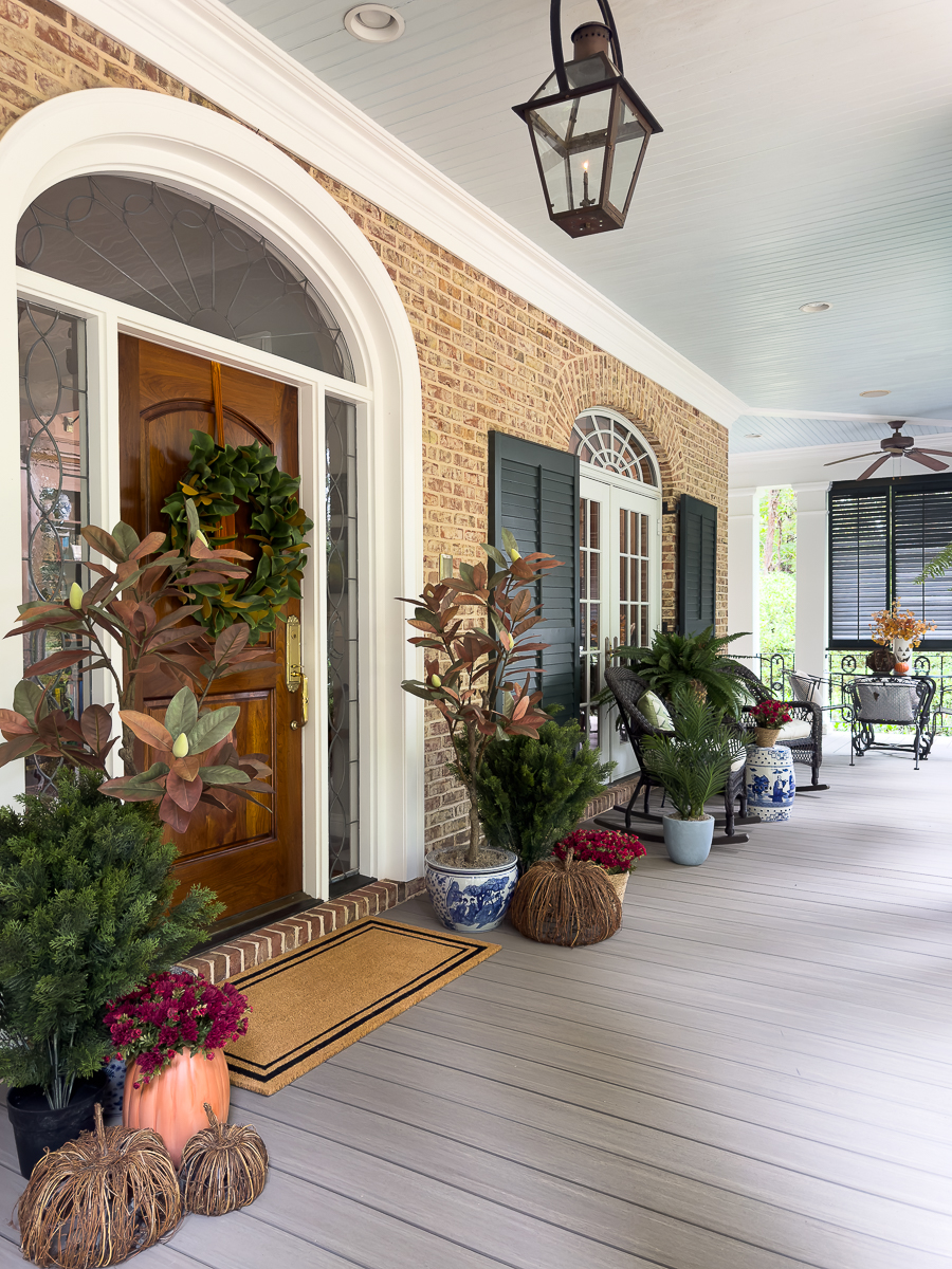 cozy fall porch