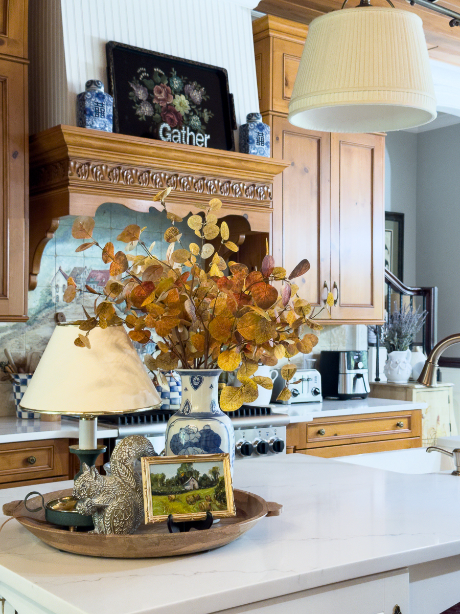 floral on kitchen counter