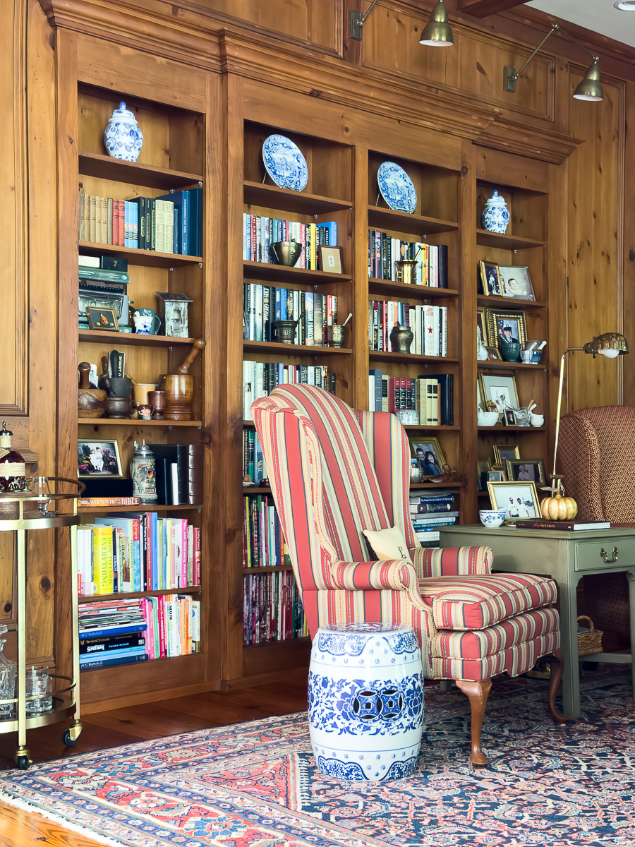 wall of bookcases