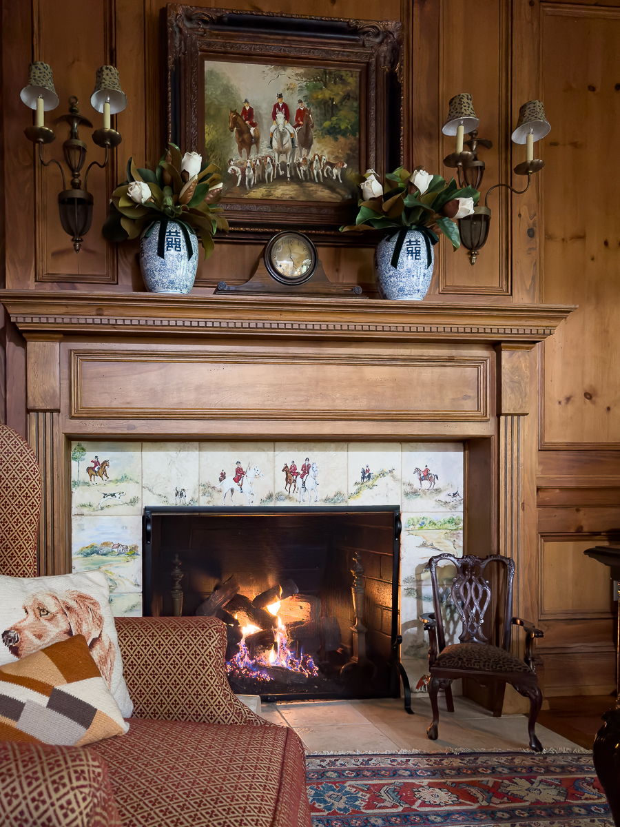 cozy fall fireplace