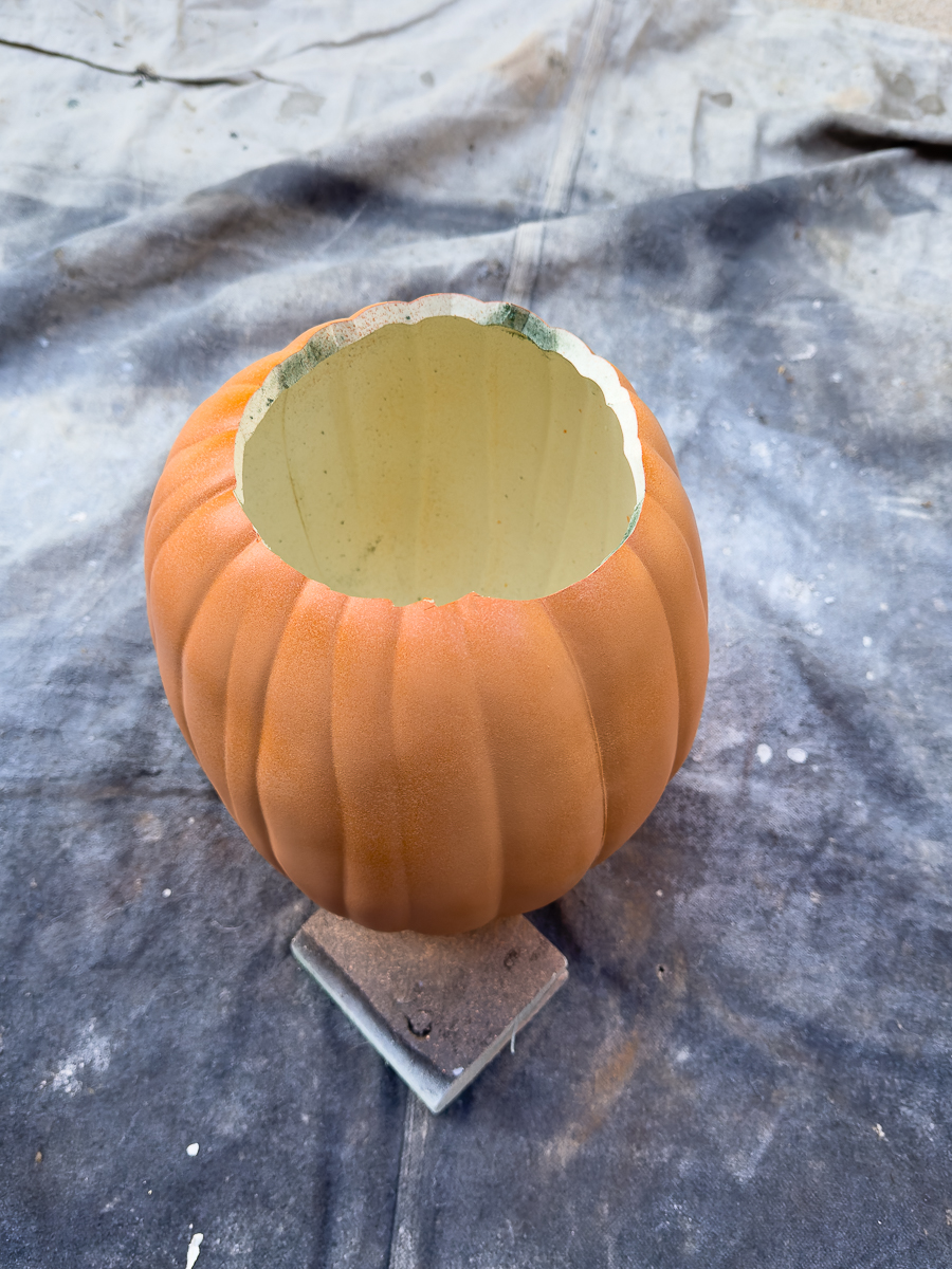 pumpkin with top cut off