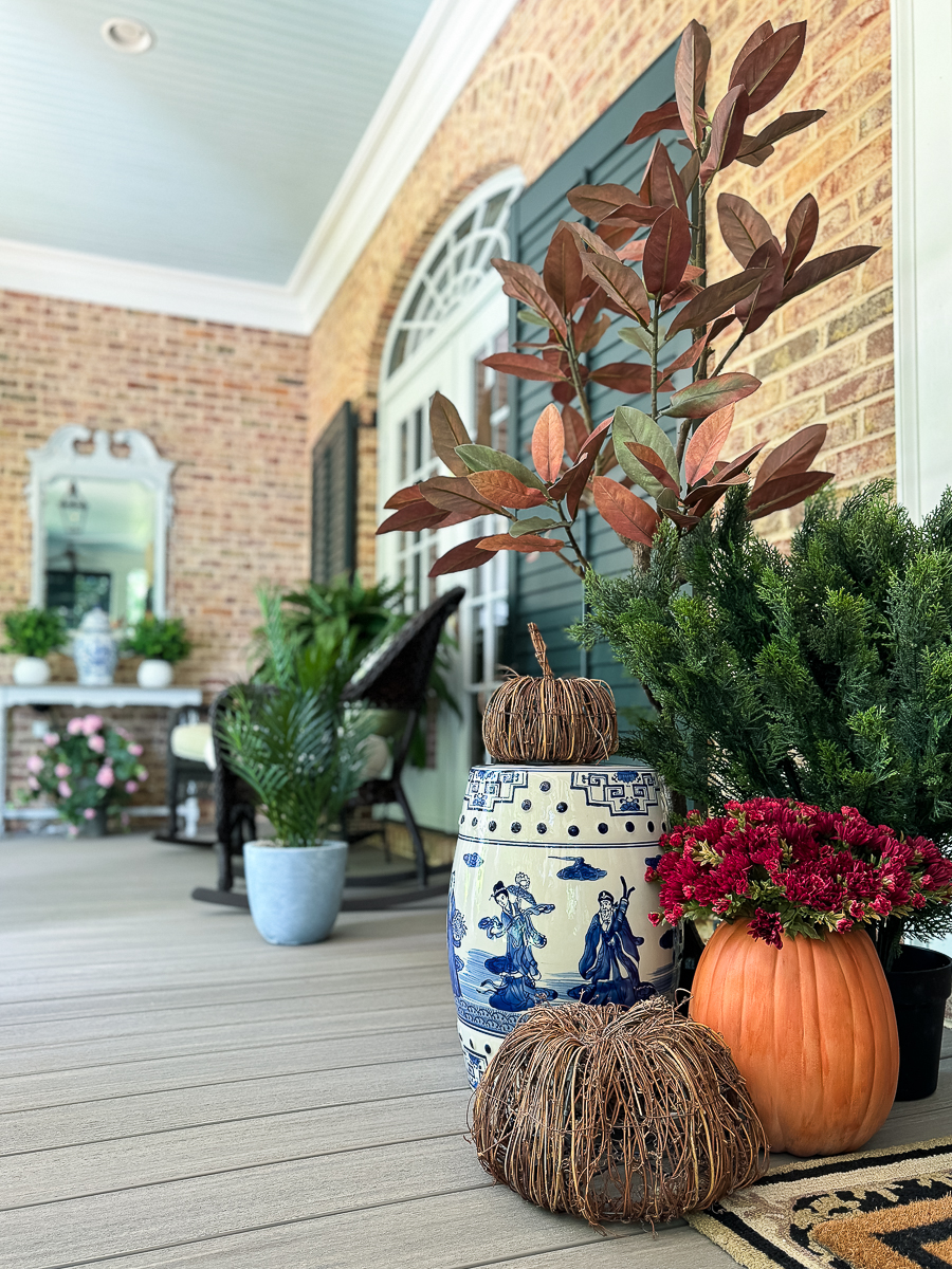 fall porch decor