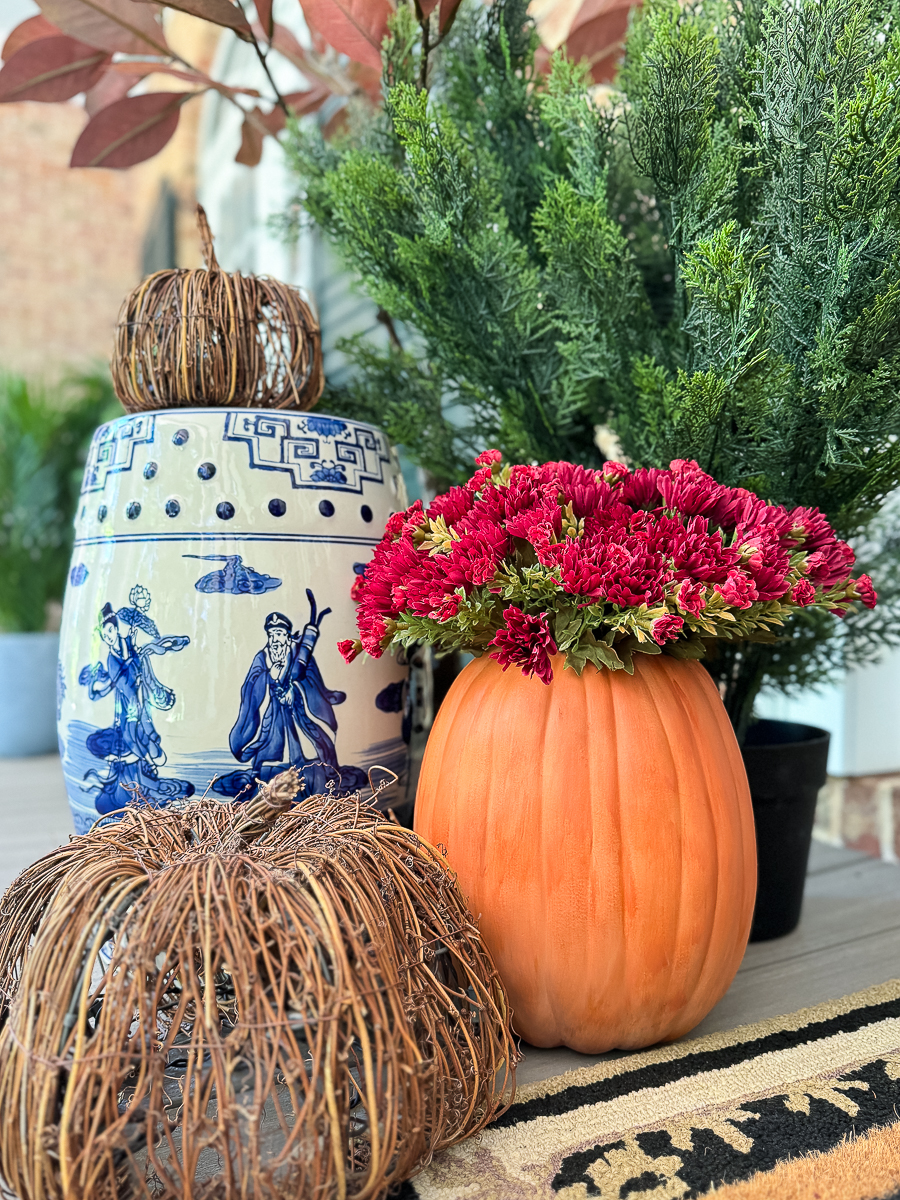 painted faux pumpkin