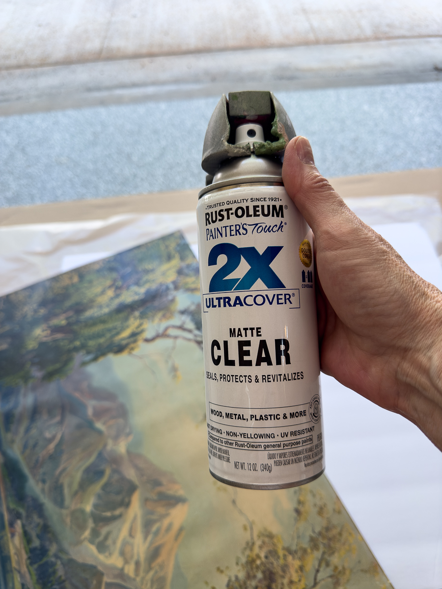 can of clear spray sealer