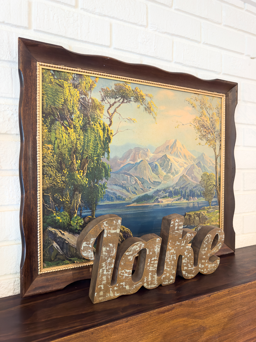 thrift store wall art makeover