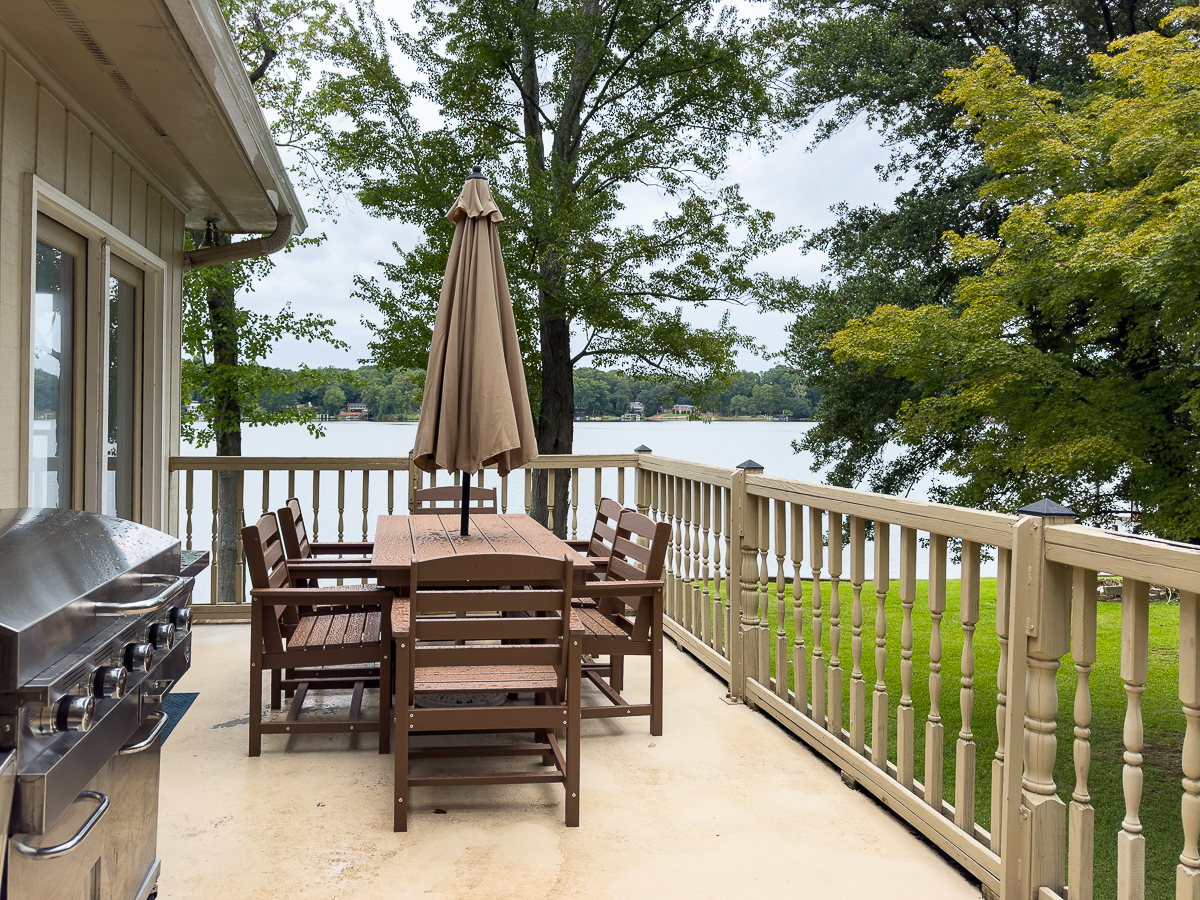 deck overlooking lake