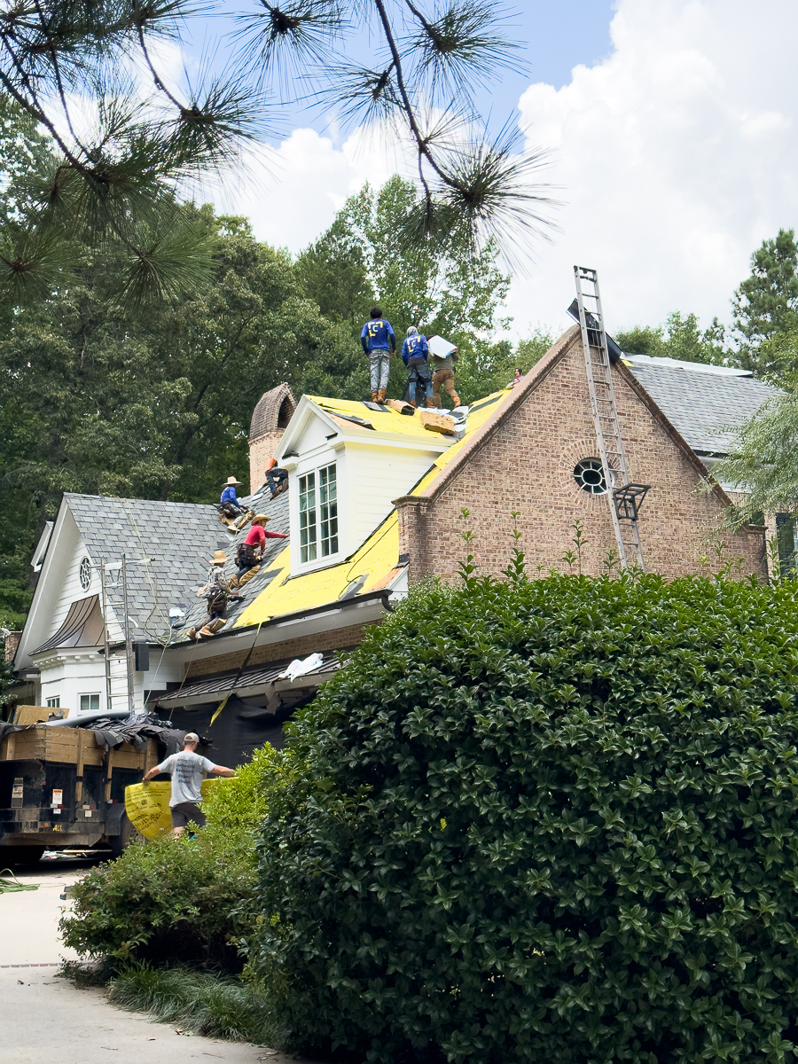 roof going on the house