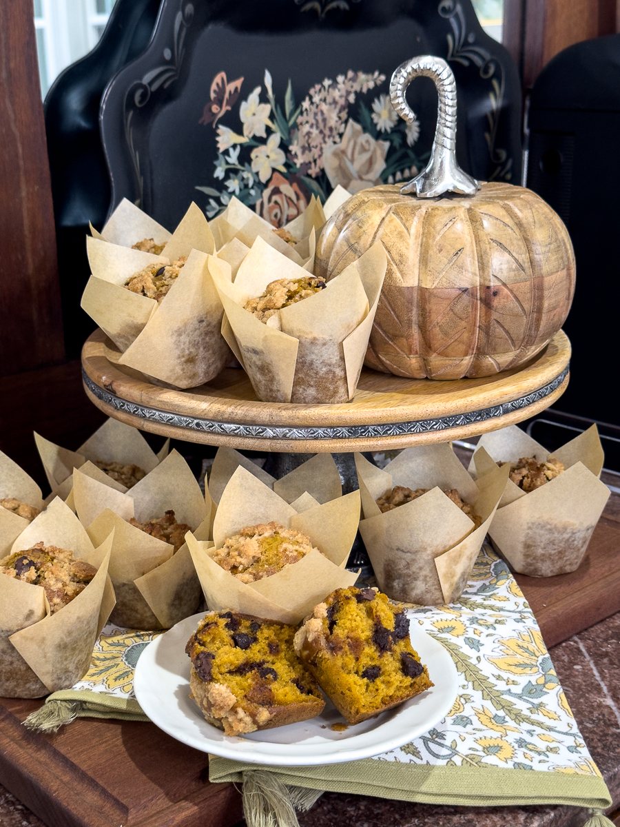 tower with pumpkin muffins