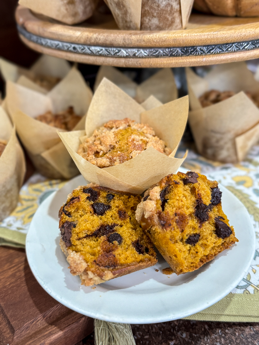 pumpkin muffin with chocolate chips