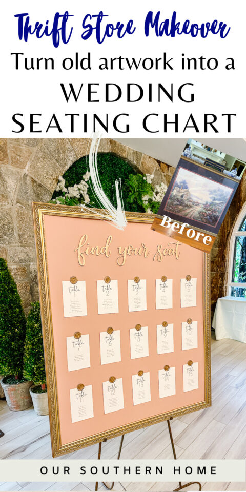 How To Create A Framed Wedding Seating Chart 9807
